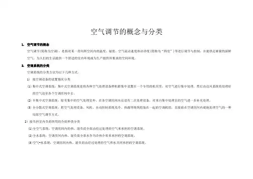 空气调节的概念与分类
