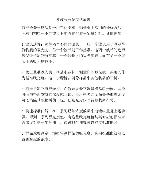 双波长分光度法原理