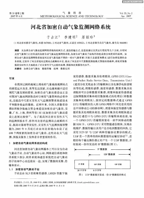 河北省加密自动气象监测网络系统