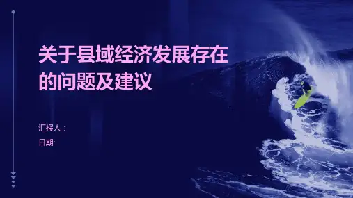 关于县域经济发展存在的问题及建议