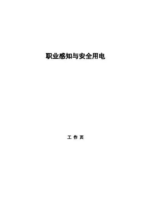 1   职业感知与安全用电