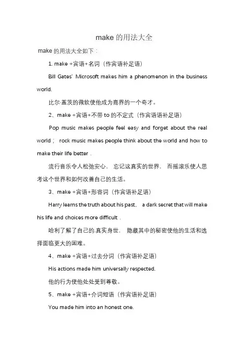 make的用法大全