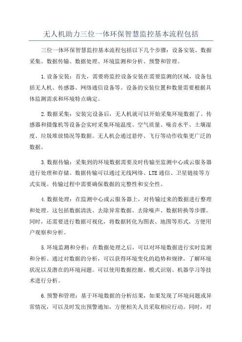 无人机助力三位一体环保智慧监控基本流程包括