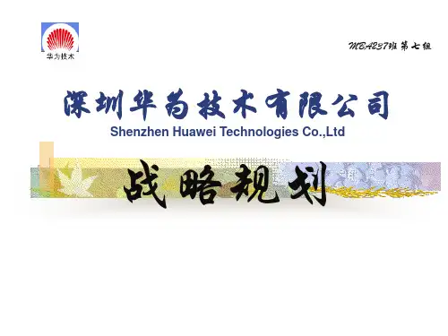 深圳华为技术有限公司战略规划
