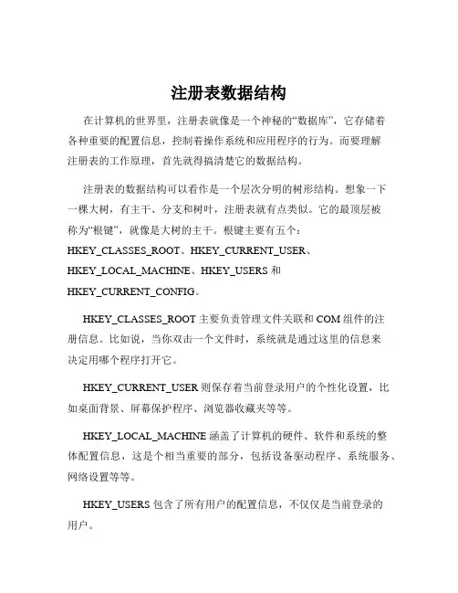 注册表数据结构