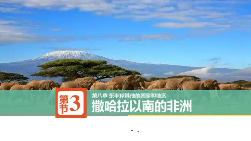 《撒哈拉以南非洲》东半球其他的地区和国家PPT课件