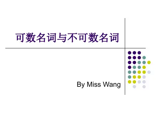 可数名词与不可数名词