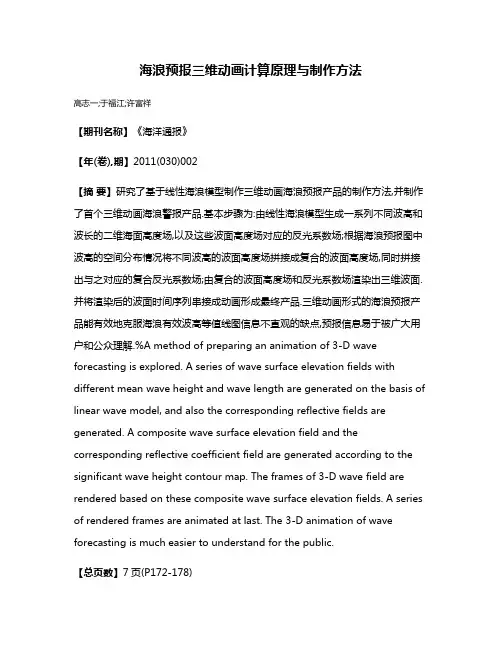 海浪预报三维动画计算原理与制作方法