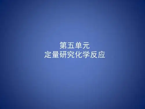 中考化学复习 第一部分 八全 第五单元 定量研究化学反应课件 鲁教版
