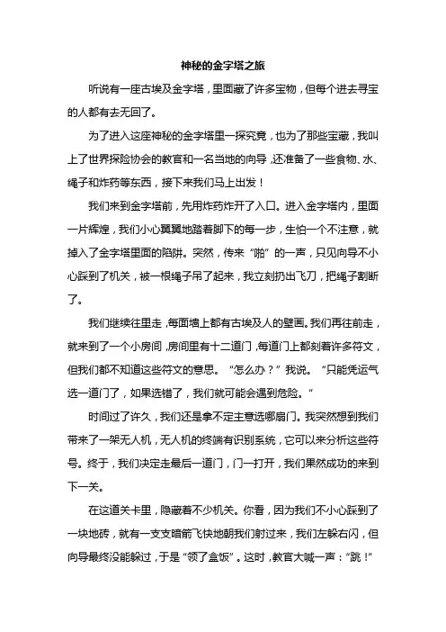 作文,神秘的金字塔之旅