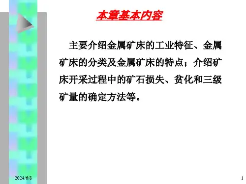 采矿课件ch1矿床开采总论