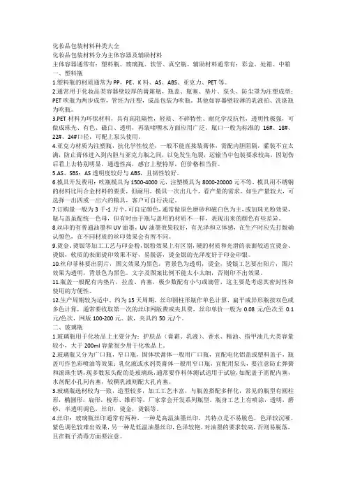 化妆品材质