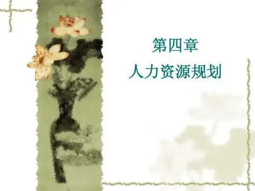 人力资源管理概论 第四章