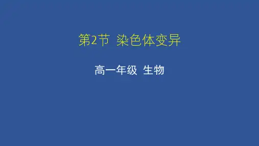 《染色体变异》人教版高中生物完美PPT