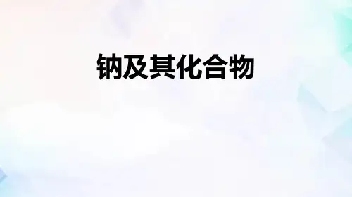 人教版高中化学必修一 钠及其化合物 海水中的重要元素—钠和氯课件