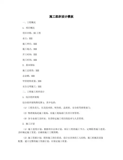 施工组织设计模板
