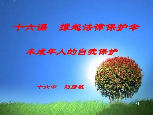 未成年人的自我保护PPT课件2 鲁教版(24张)