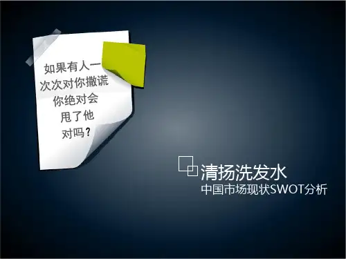 清扬营销环境调查 清扬营销策划分析 清扬swot分析