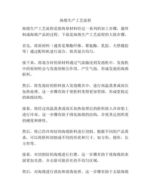 海绵生产工艺流程