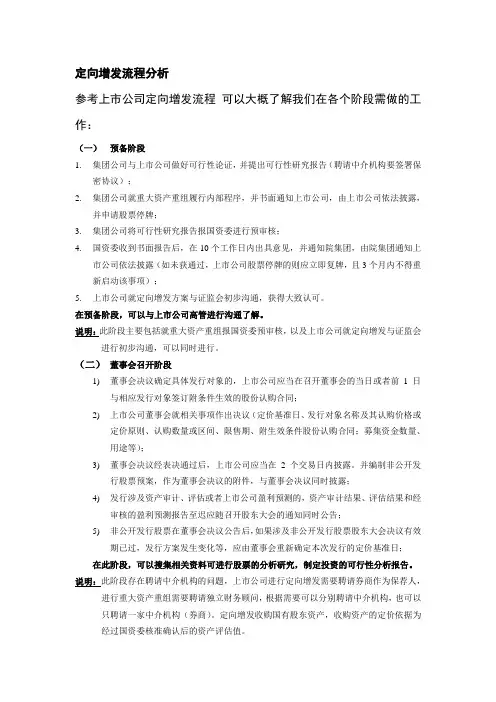 定向增发流程
