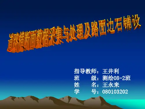 道路横断面测量数据采集与处理