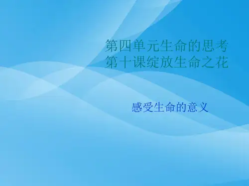 感受生命的意义ppt优秀课件5 人教版
