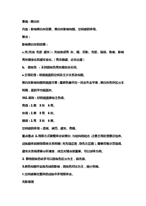 学素描硬货知识点