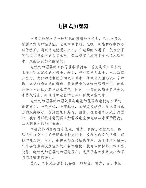电极式加湿器