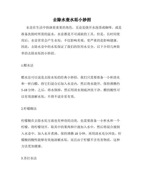 去除水壶水垢小妙招
