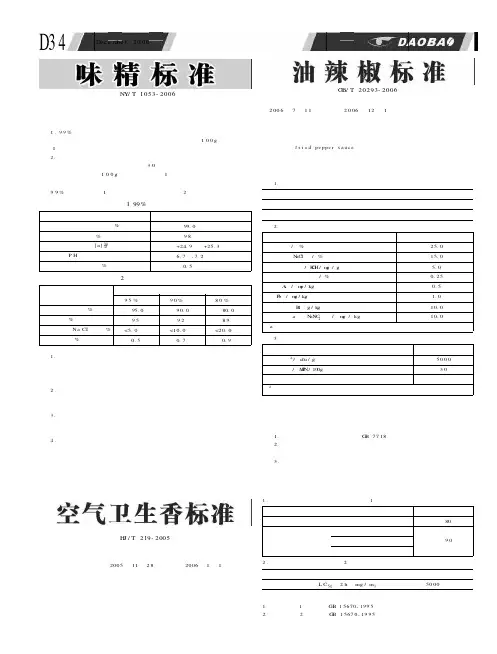油辣椒标准