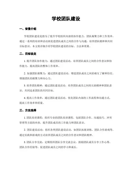 学校团队建设