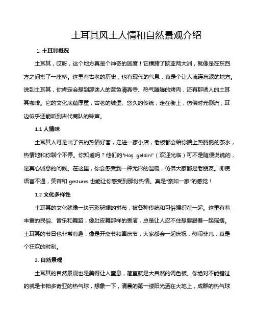 土耳其风土人情和自然景观介绍