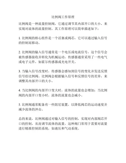 比例阀工作原理