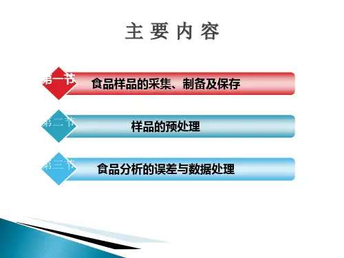 第二章食品样品的采集和预处理_PPT课件