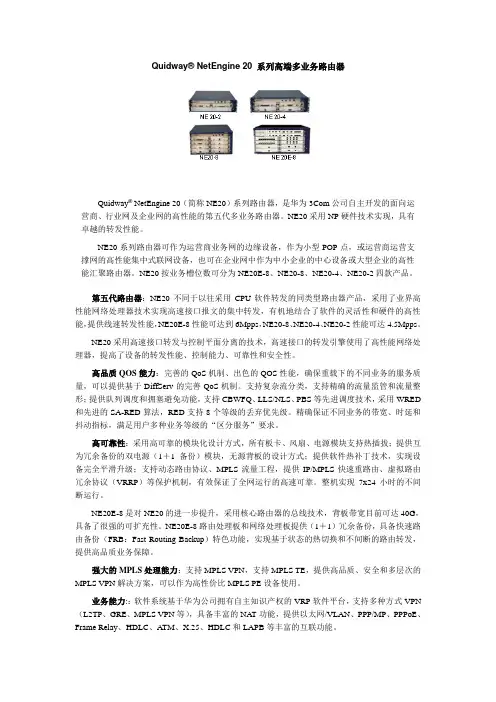 华为NE20系列资料