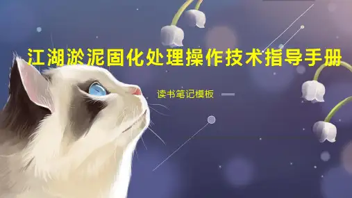 江湖淤泥固化处理操作技术指导手册