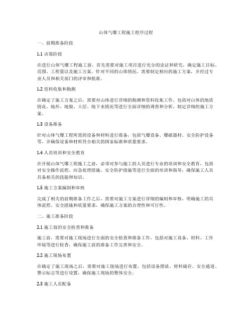 山体气爆工程施工程序过程