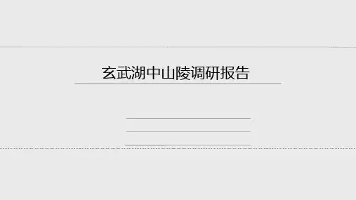 玄武湖中山陵调研报告