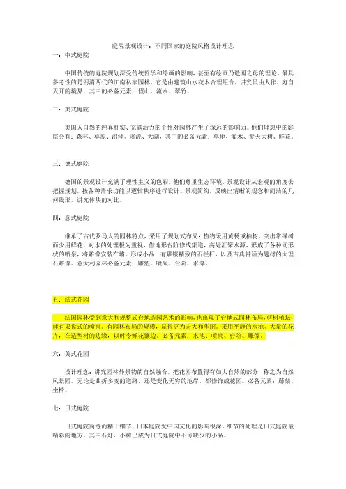 庭院景观设计：不同国家的庭院风格设计理念