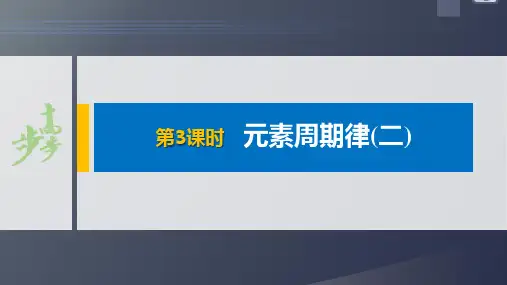 人教版高二化学选择性必修2第一章 第二节 第3课时 元素周期律(二)