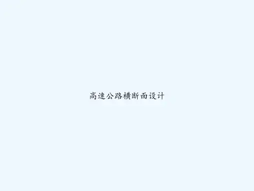 高速公路横断面设计 PPT