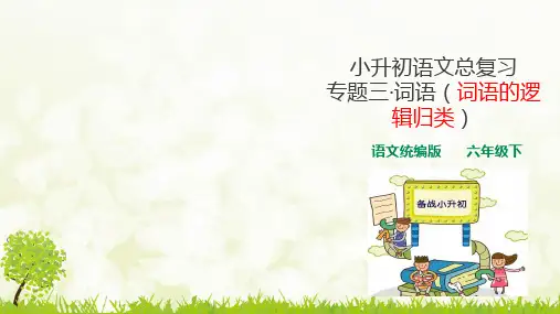 部编版小升初六年级下册语文总复习专题三·词语(词语的逻辑归类)