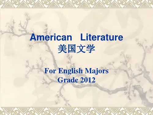 The Literature of Colonial America殖民时期的美国文学