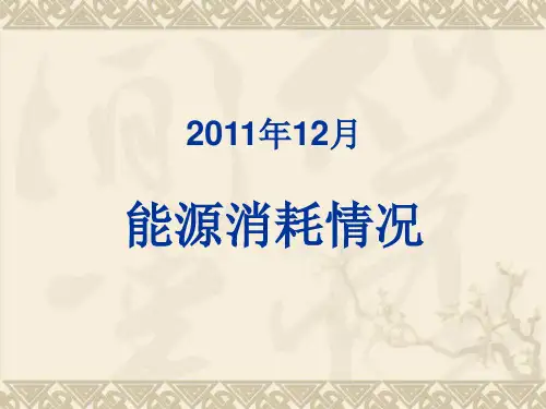 能耗分析PPt模板