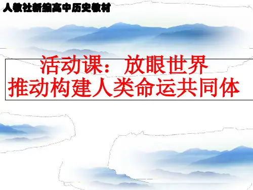 人教版必修中外历史纲要下 第九单元 教材活动课 放眼世界,推动构建人类命运共同体