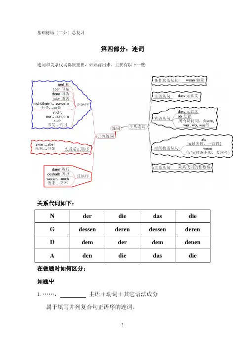 基础德语(四)连词