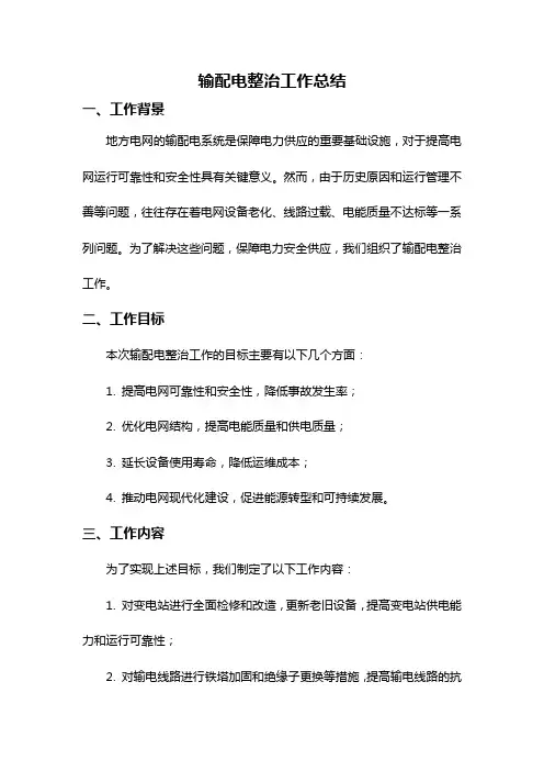 输配电整治工作总结