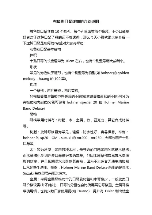 布鲁斯口琴详细的介绍说明