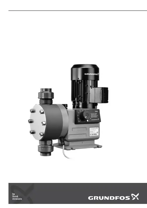 GRUNDFOS DMX 226计量泵安装和使用说明书