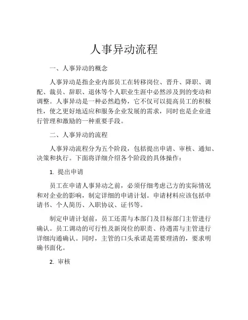 人事异动流程